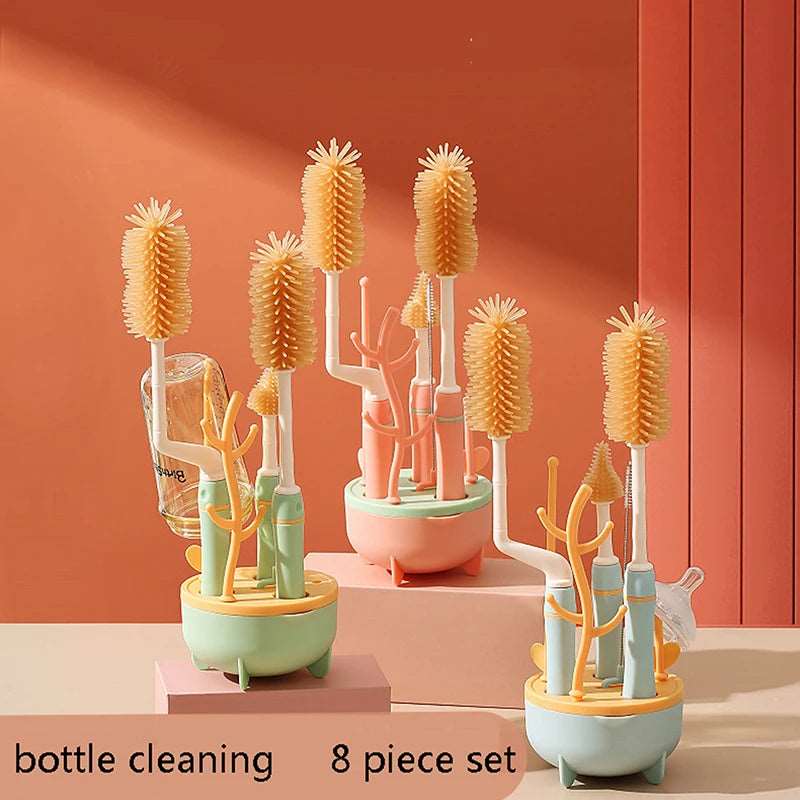 Baby Bottle Cleaning Brushes and Drying Rack - Joe Baby Products