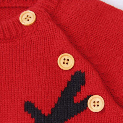 Knitted Christmas Reindeer Baby Romper - Joe Baby Products