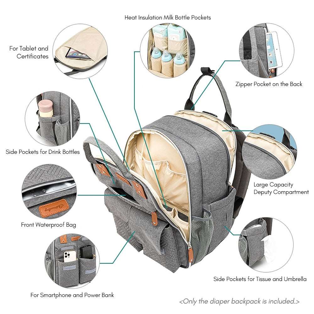 Large Diaper Backpack - Joe Baby Products